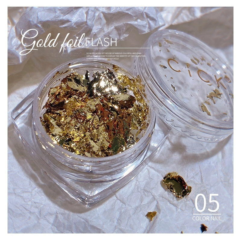 Ultra Thin Shiny Nail Flakes Foil - #05 Light Gold