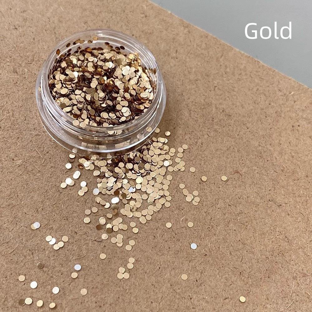 Mini Sparkle Round Nail Sequins - Gold