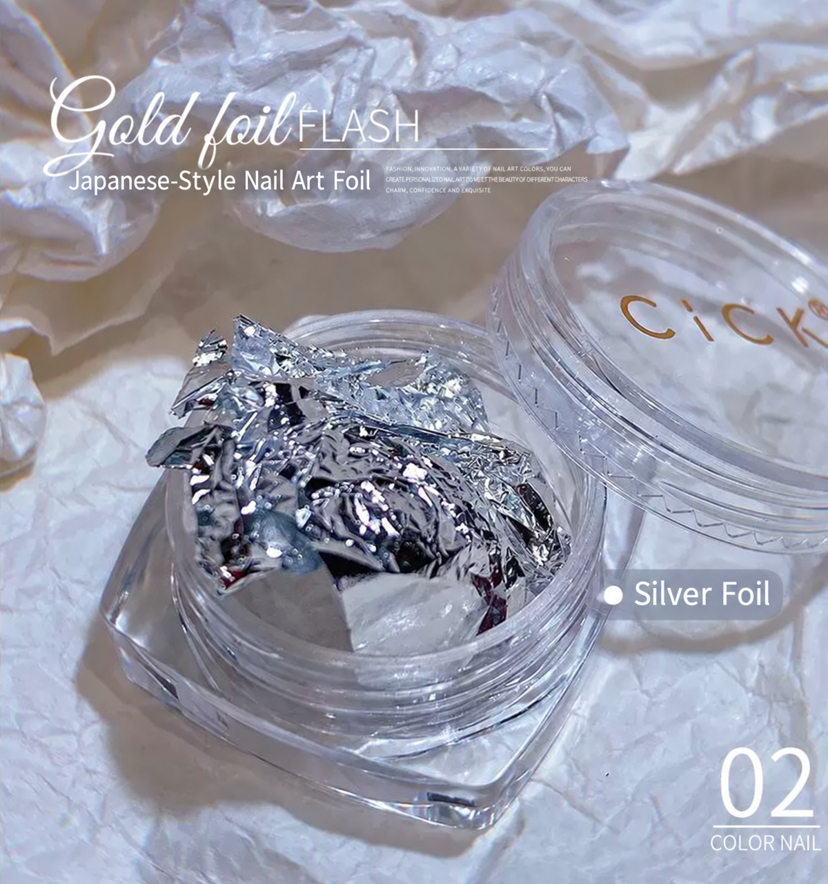 Ultra Thin Shiny Nail Flakes Foil - #02 Thin sliver