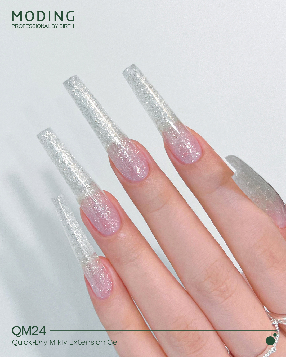 Moding High Hardness Colored Extension Gel - Crystal Sparkle Series (12 Colors)