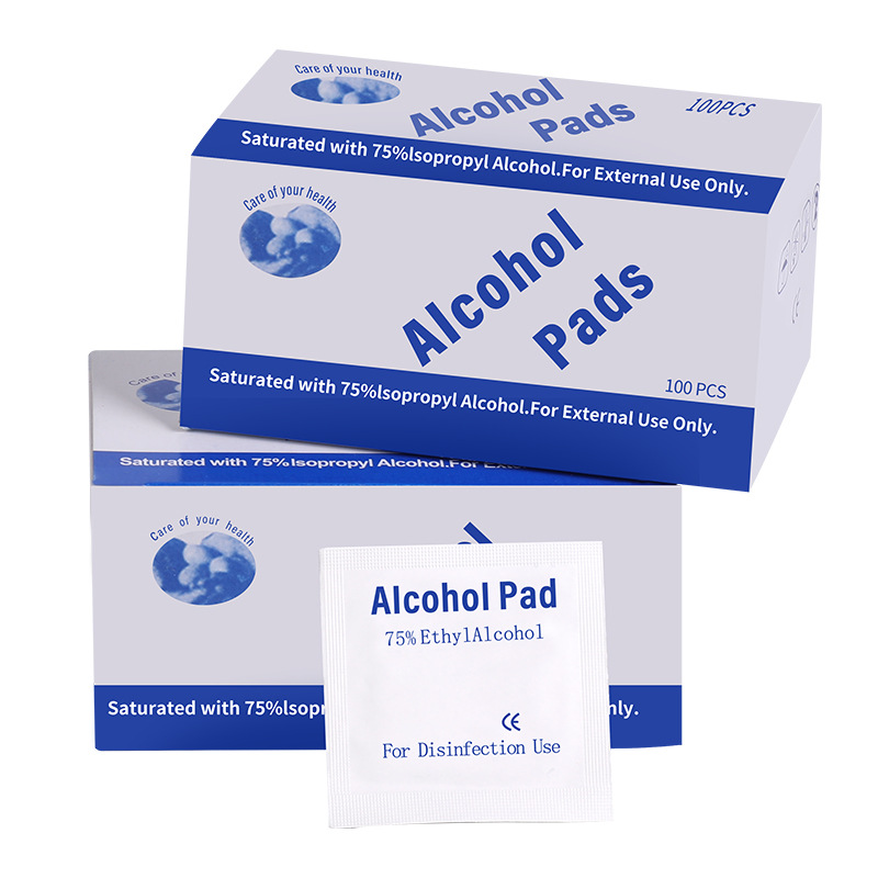 Disposable 75% Alcohol Wet Wipe Pads - 100 pcs