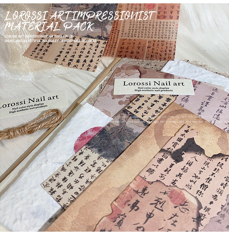 Nail Art Display Prop Set - Ink Wash Style