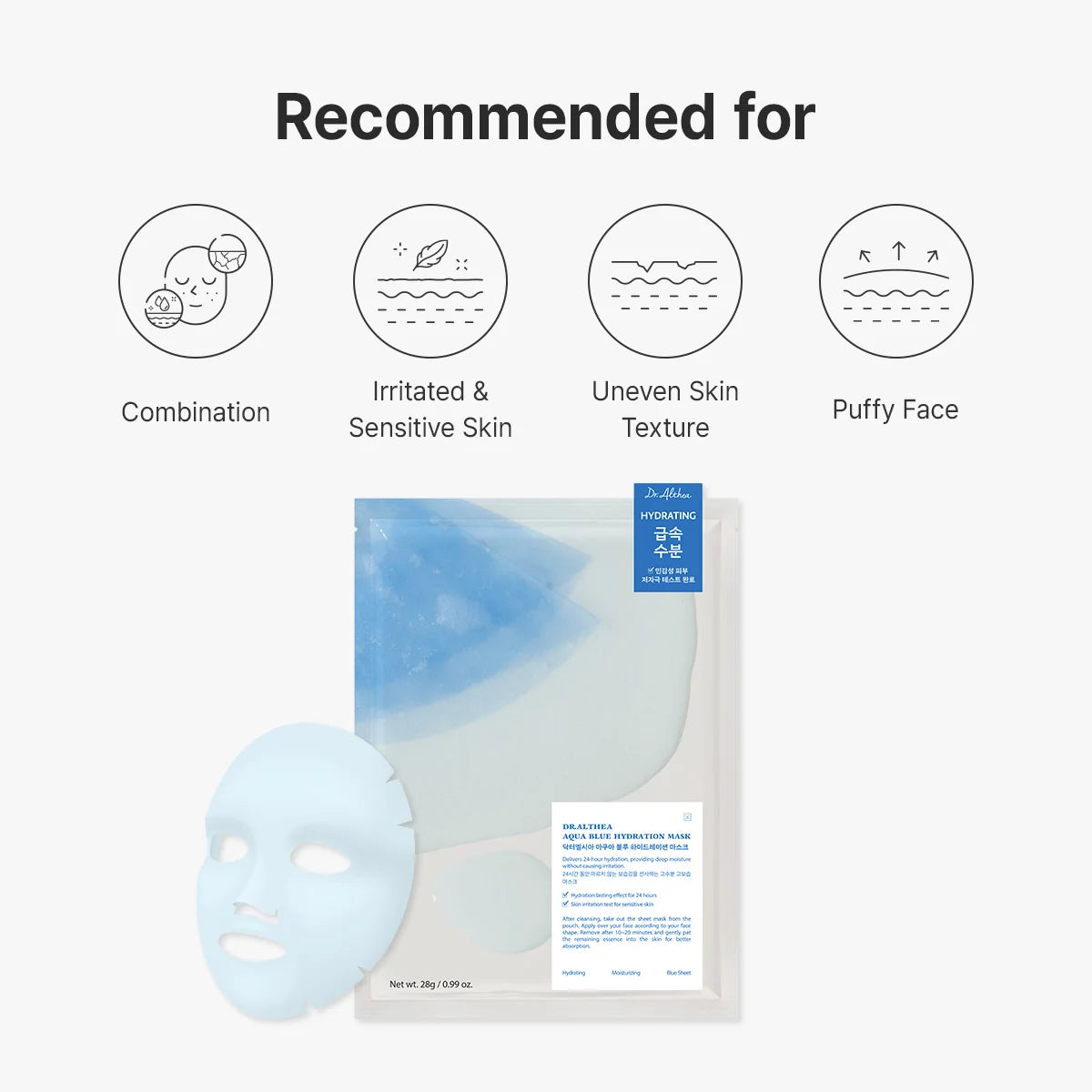 Dr.Althea Aqua Blue Hydration Mask - 4 PCS