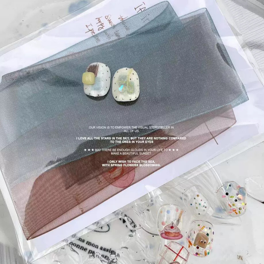 Mist Blue Nail Art Mesh