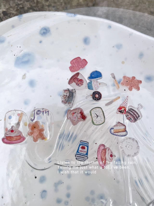 Mixed Doodle Print Nail Charms (17pcs)