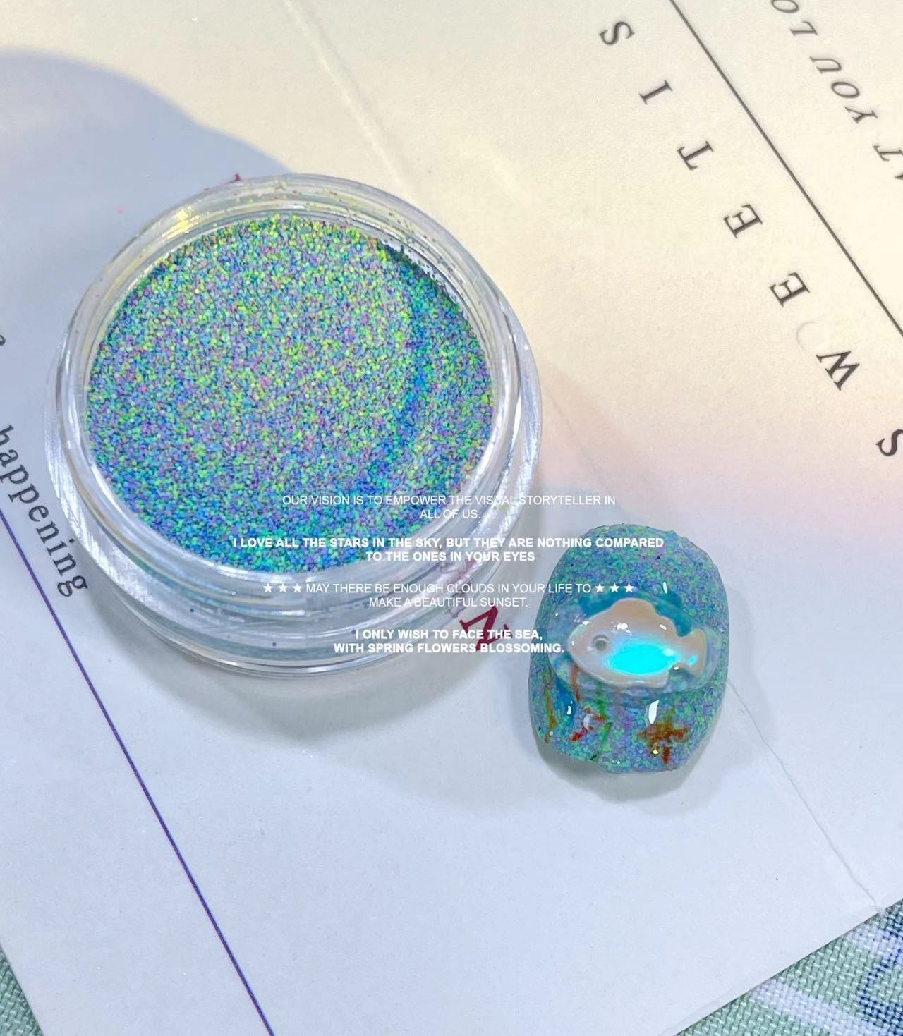 Sugar Effect Nail Powder 4 Color Set