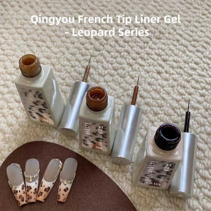 Qingyou French Tip Liner Gel - Leopard Series