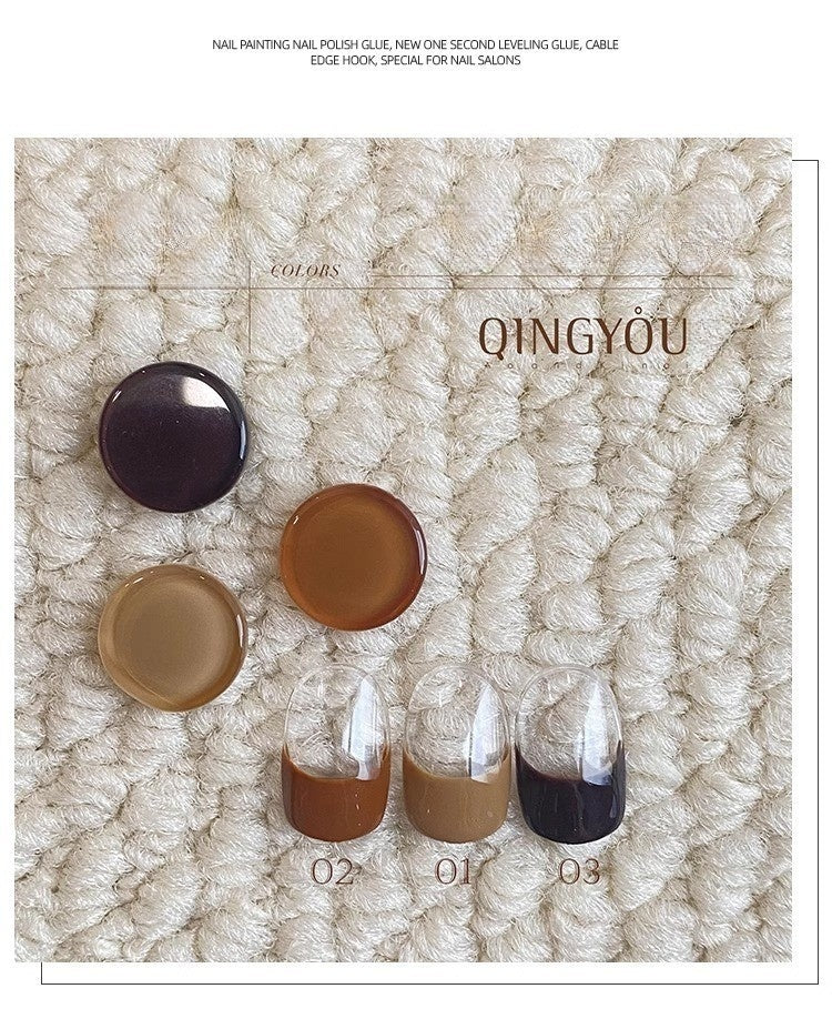 Qingyou French Tip Liner Gel - Leopard Series