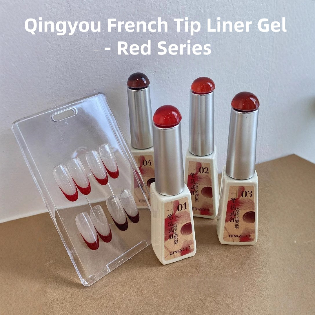 Qingyou French Tip Liner Gel - Red Series