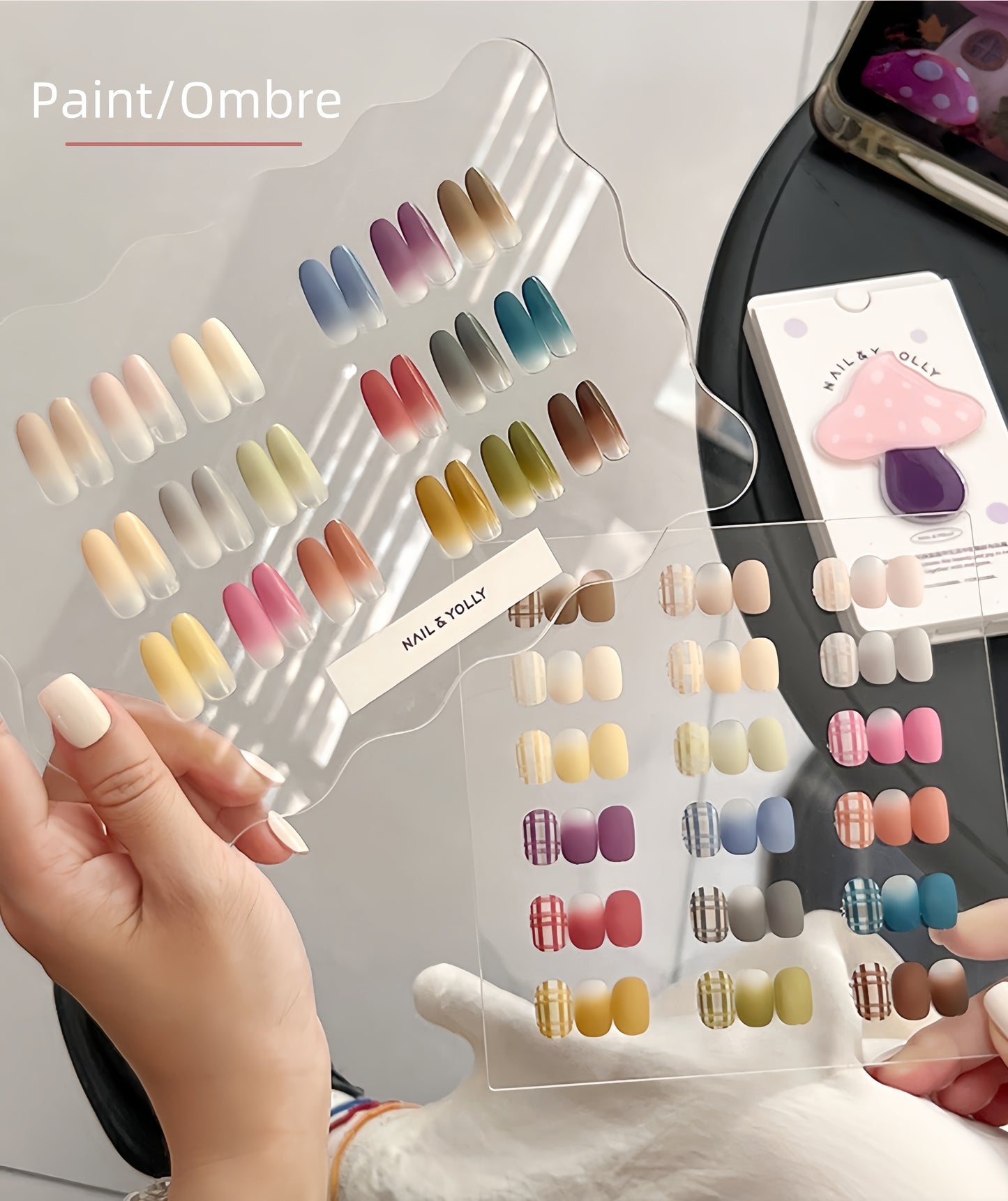 Yolly Mushroom Morandi Series Ombre Painting Gel Palett - 18 Colors