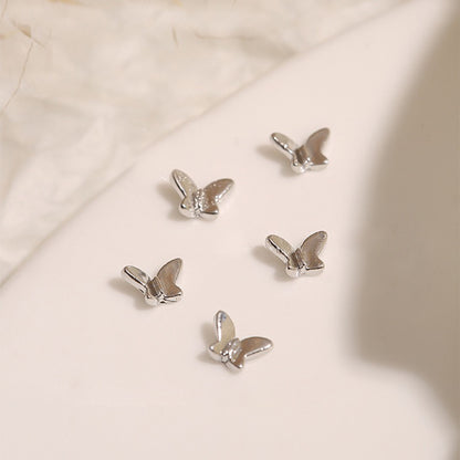 Mini 3D Butterfly Nail Charms 5pcs