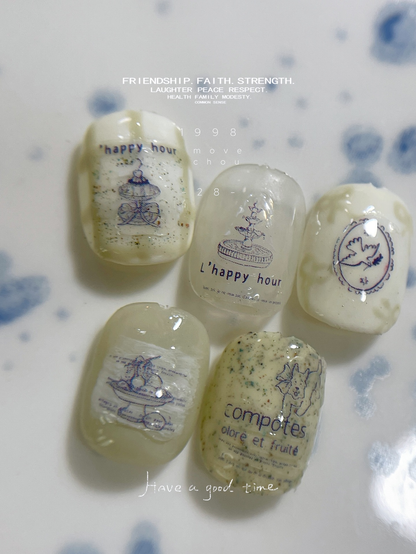 South French Style Line Art Nail Sticker