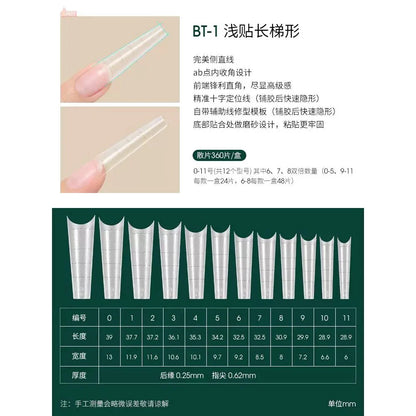Moding BT-1 Half Cover French Tip-Long Coffin (360pcs/box)