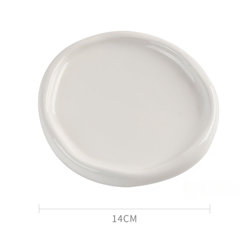 Luxury White Ceramic Nail Art Display Tray