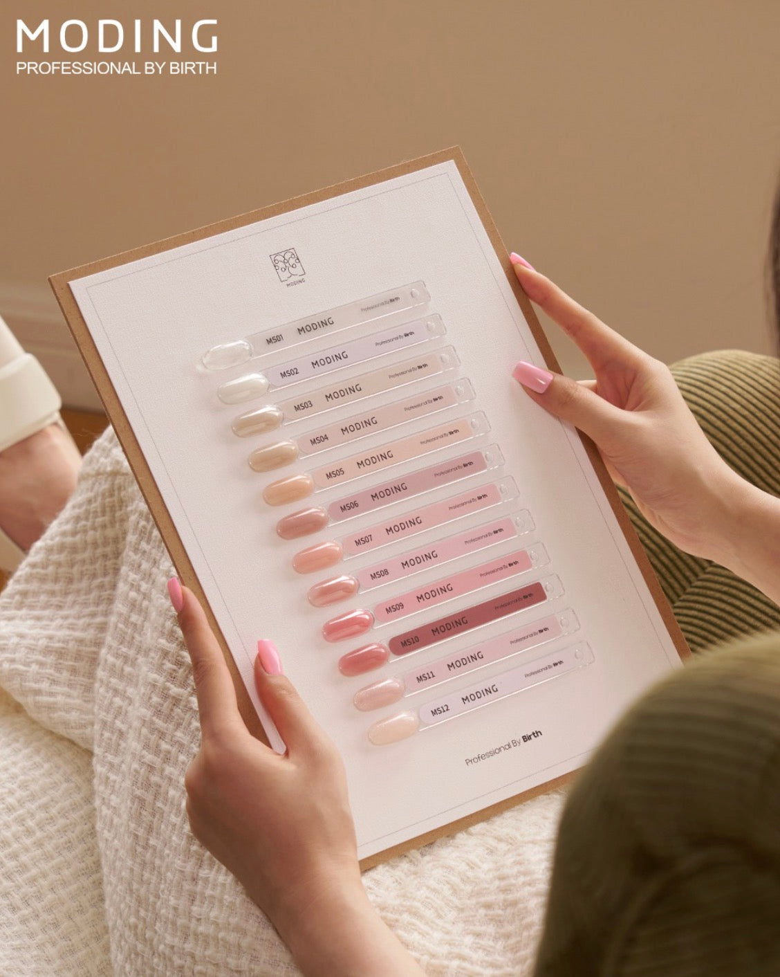 Moding Mousse High Hardness Colored Extension Gel Set - Clean Nude Series (12 Colors)