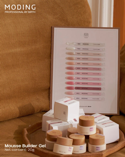 Moding Mousse High Hardness Colored Extension Gel Set - Clean Nude Series (12 Colors)