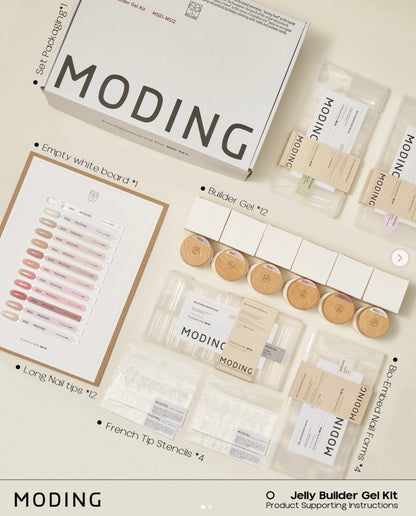 Moding Mousse High Hardness Colored Extension Gel Set - Clean Nude Series (12 Colors)