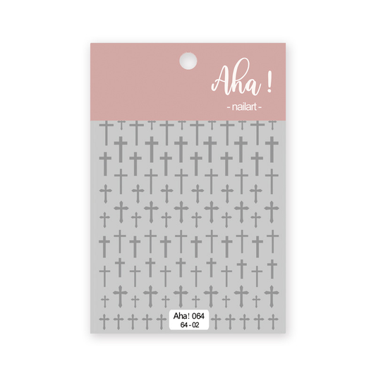 Aha Nail Sticker 064-02 Silver