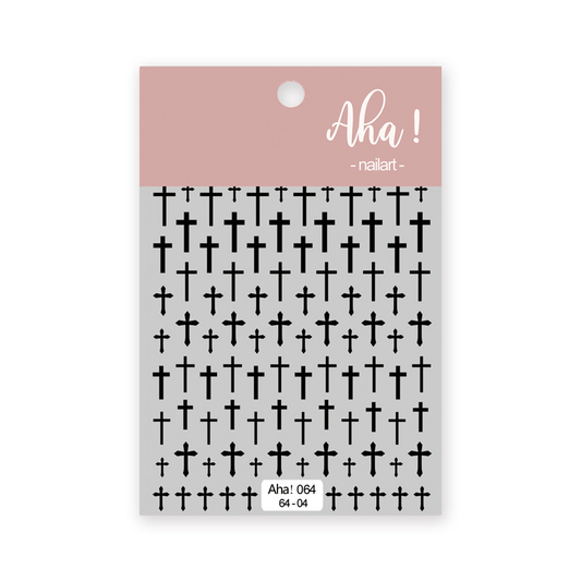 Aha Nail Sticker 064-04 Black