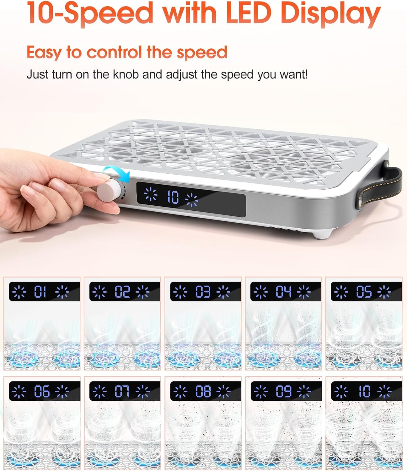 Professional Dual Nail Fan Dust Collector - Purple