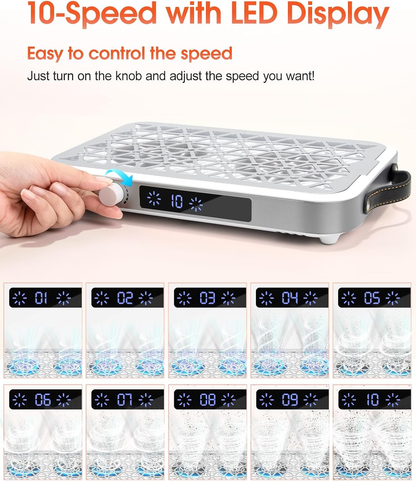 Professional Dual Nail Fan Dust Collector - Purple