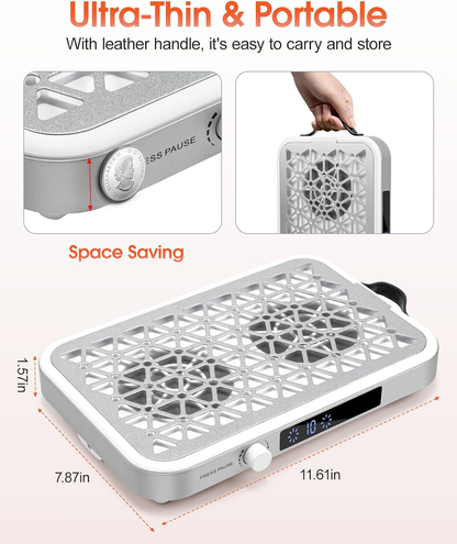 Professional Dual Nail Fan Dust Collector - Purple