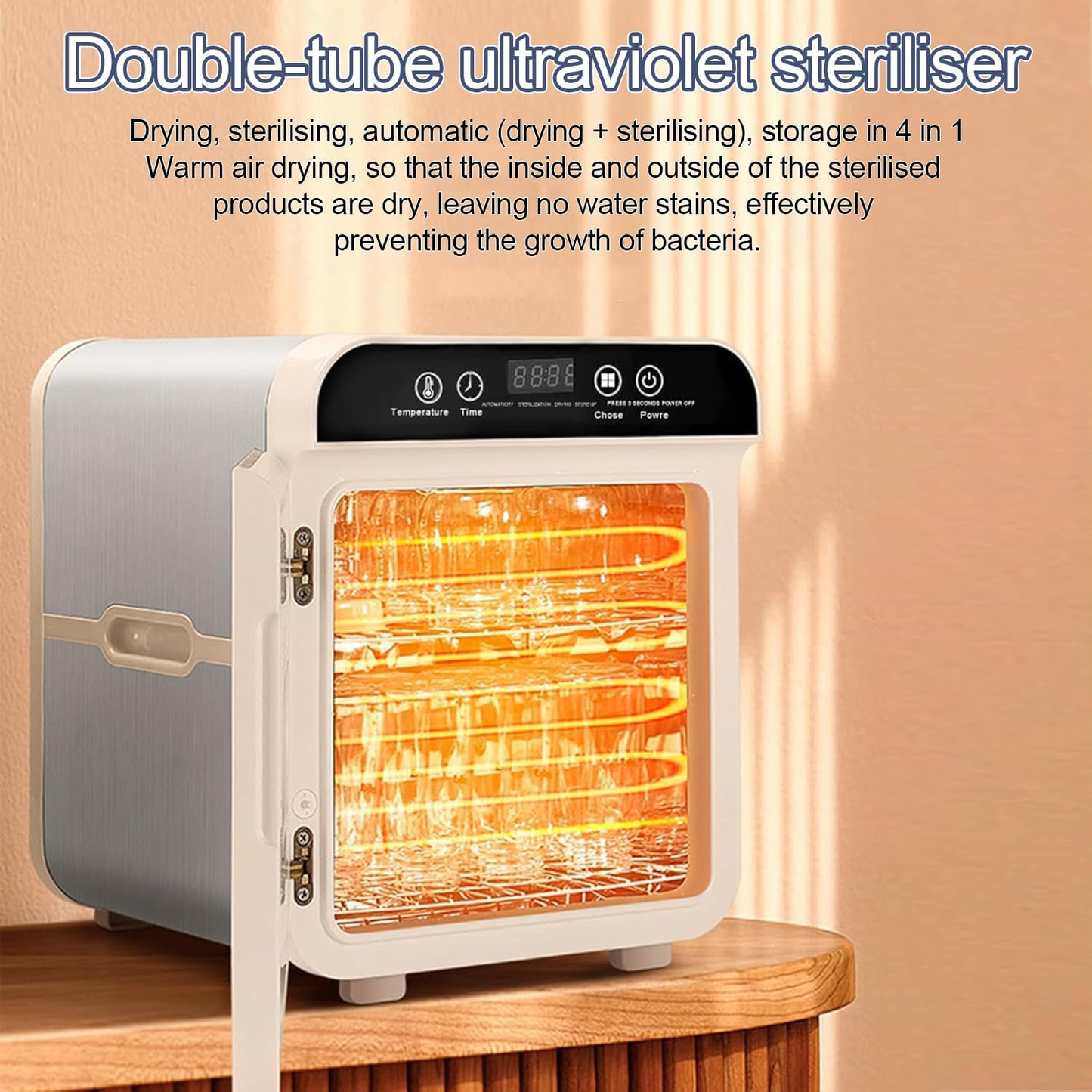 4-in-1 Double Tube UV Sterilizer & Dryer for Beauty Tool