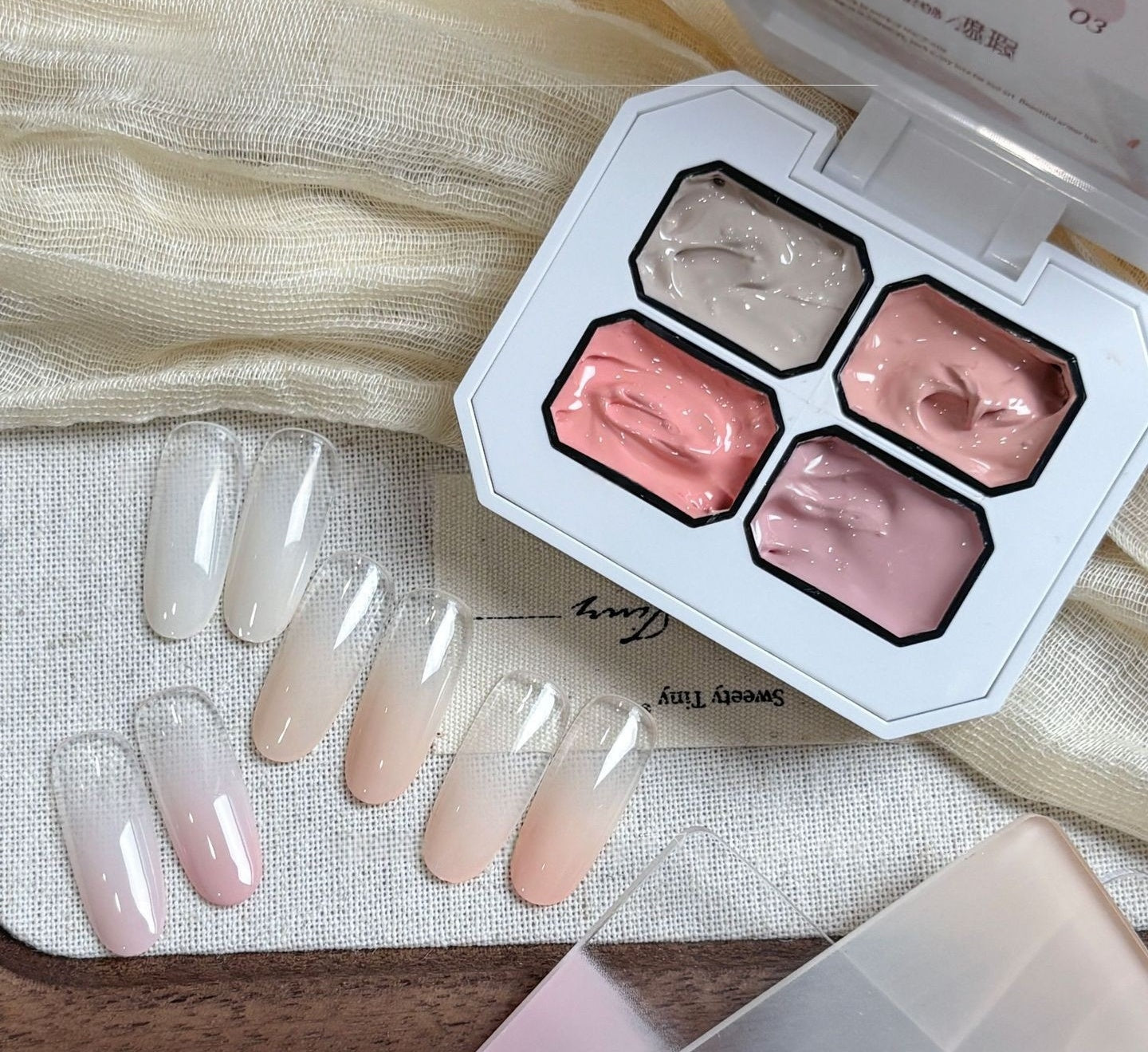 QIingyou High Pigment Ombre Pating Gel Palette – Nude Concealer Series (4 Colors)