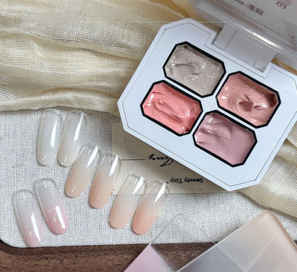 QIingyou High Pigment Ombre Pating Gel Palette – Nude Concealer Series (4 Colors)
