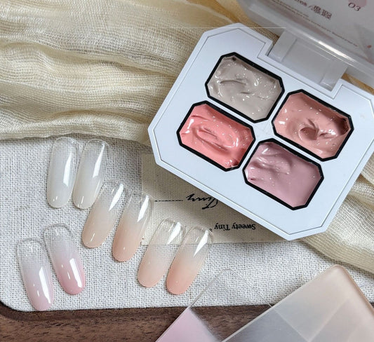 QIingyou High Pigment Ombre Pating Gel Palette – Nude Concealer Series (4 Colors)