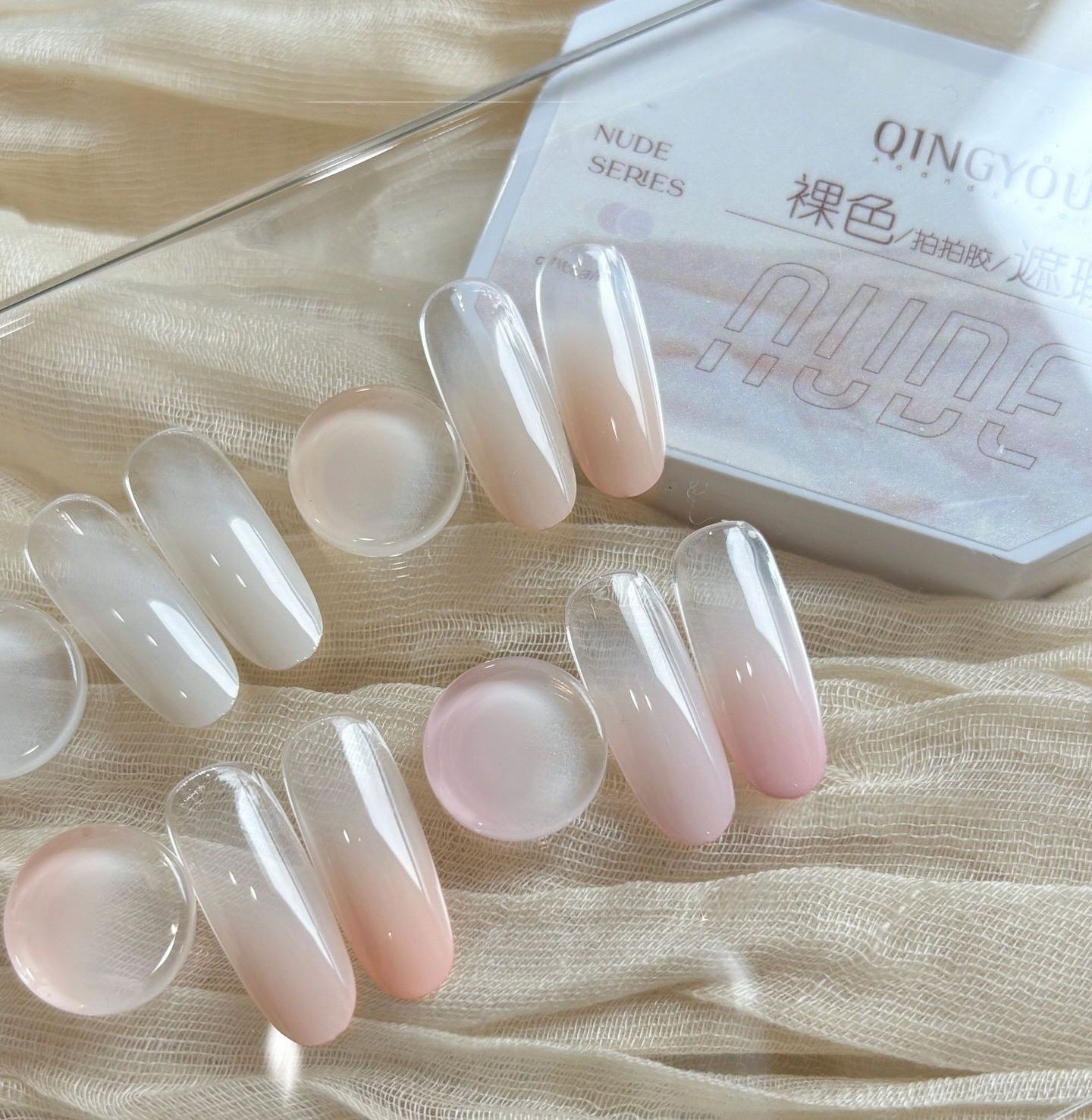 QIingyou High Pigment Ombre Pating Gel Palette – Nude Concealer Series (4 Colors)