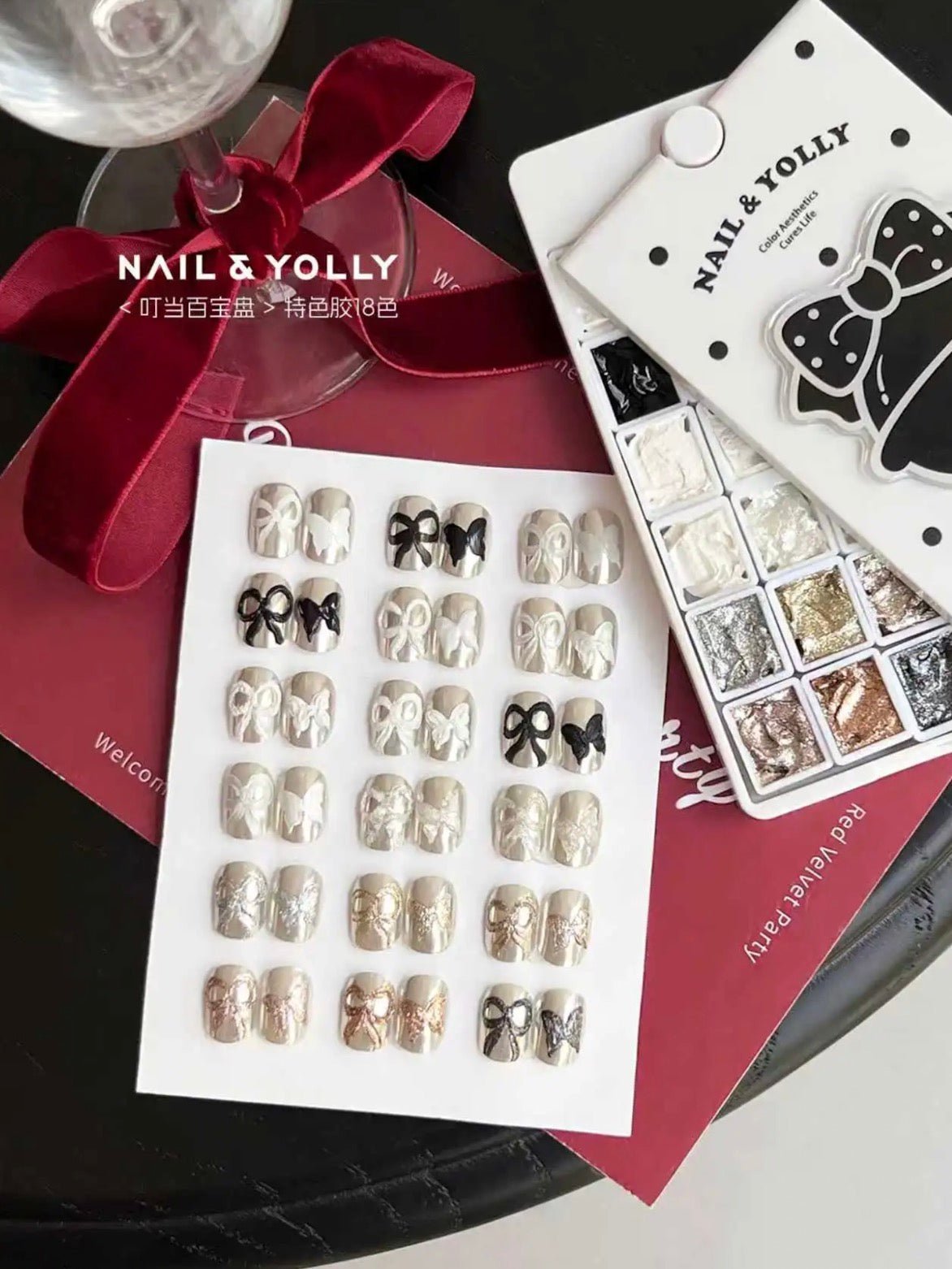 YOLLY DINGDANG Texture Gel Art Palette – 18 Color Plaster & Micro Sculpting Effect
