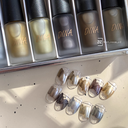 Dina Gel Mousse Blooming Ink Vintage Pearl Metallic Series [205-214]