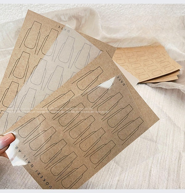 Double-Sided Nail Shape Practice Card Set -7pcs