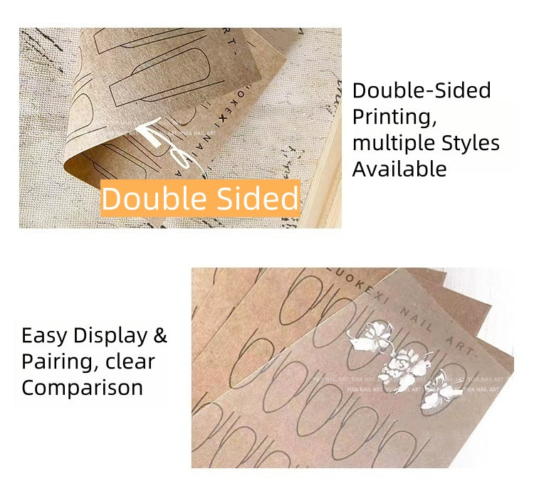 Double-Sided Nail Shape Practice Card Set -7pcs