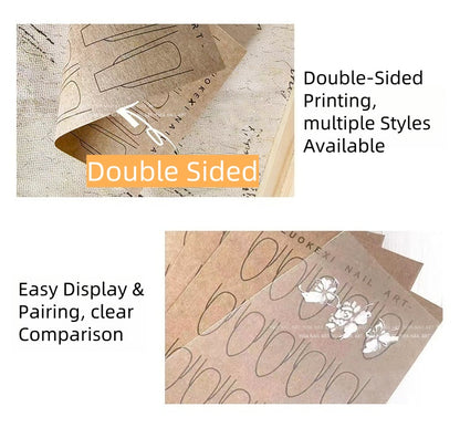 Double-Sided Nail Shape Practice Card Set -7pcs