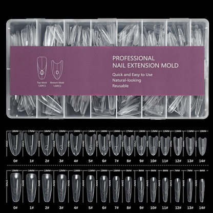 Reusable Sandwich Dual Nail Extension Mold 240pcs