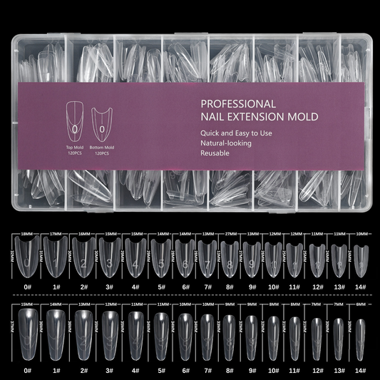 Reusable Sandwich Dual Nail Extension Mold 240pcs