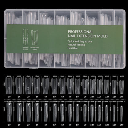Reusable Sandwich Dual Nail Extension Mold 240pcs