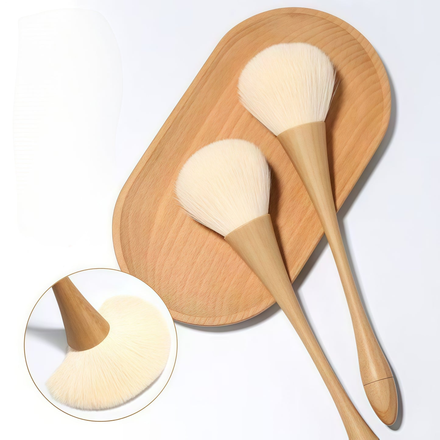 Long Handle Nail Dust Brush - Wood