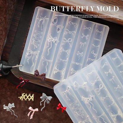 Ribbon Bow 3D Nail Art Silicone Mold