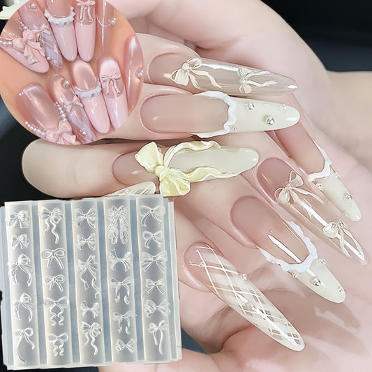 Ribbon Bow 3D Nail Art Silicone Mold