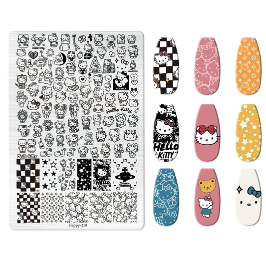 Nail Stamping Plate (Happy-218)