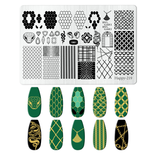 Nail Stamping Plate (Happy-219)