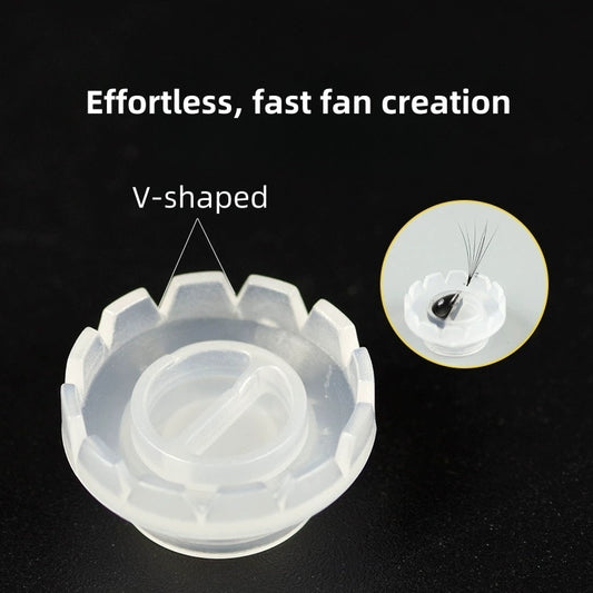 Eyelash Extension Glue Holder & Volume Fan Tool - 100pcs