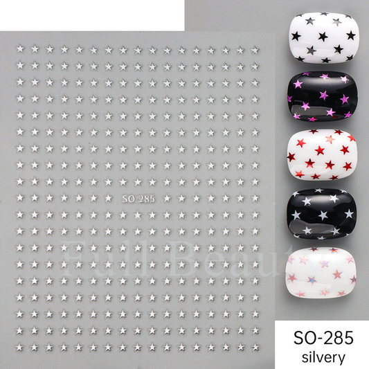 Mini Star Nail Stickers SO-285 Silver