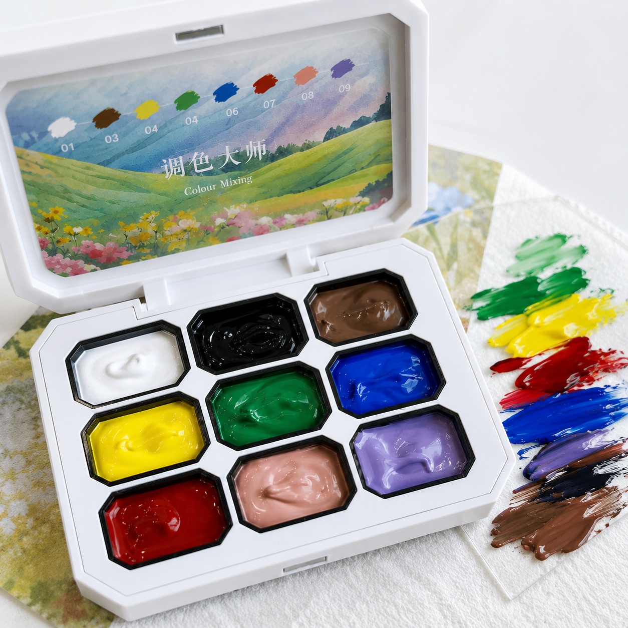 Qingyou Master Painting Gel Palette (9 Colors)
