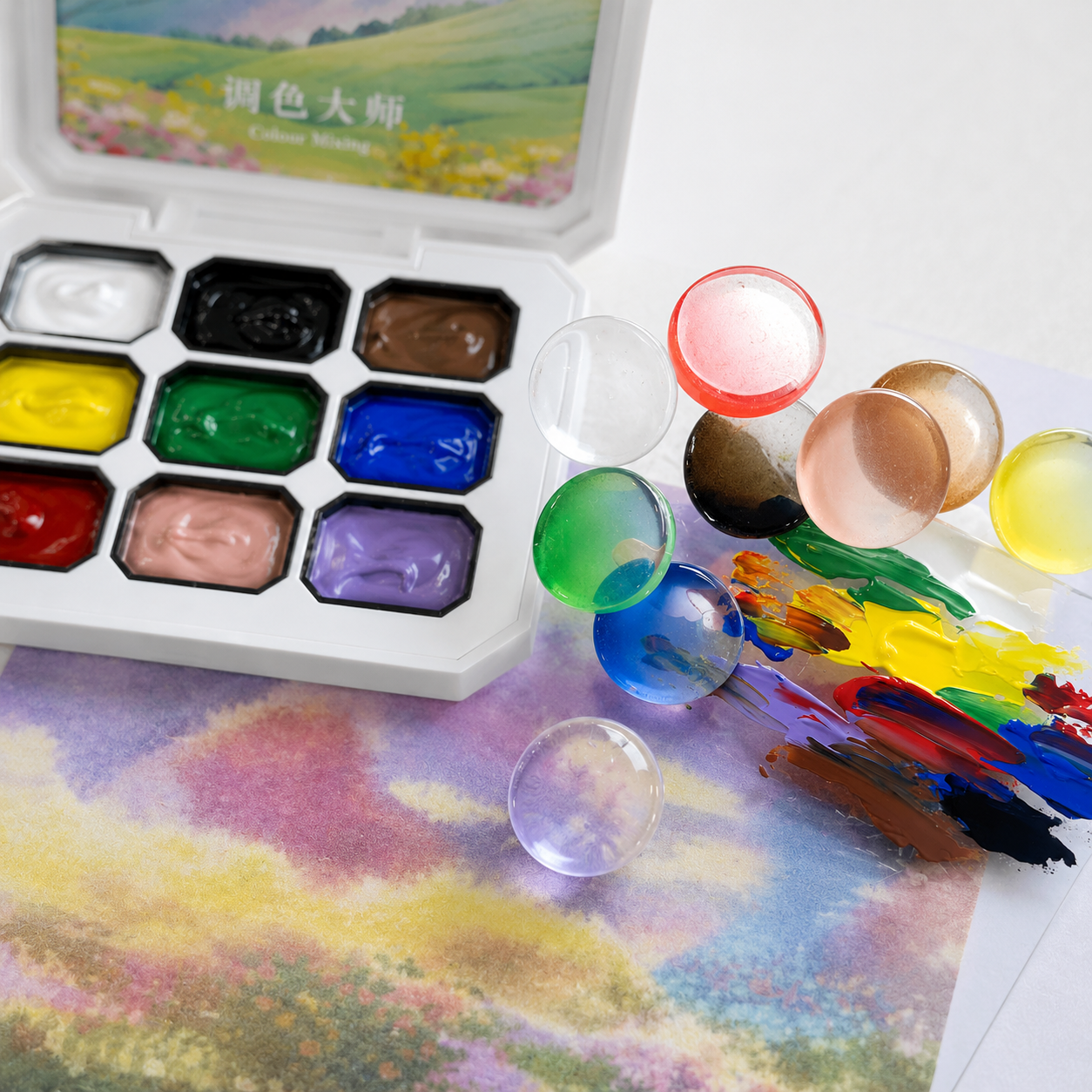 Qingyou Master Painting Gel Palette (9 Colors)