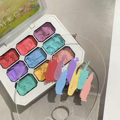 Qingyou High Pigment Ombre Pating Gel Palette – Spring Letter Series (9 Colors)