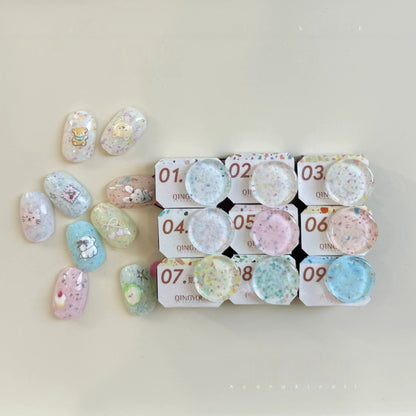 Qingyou Candy Oil Painting Texture Gel Palette (9 Colors)